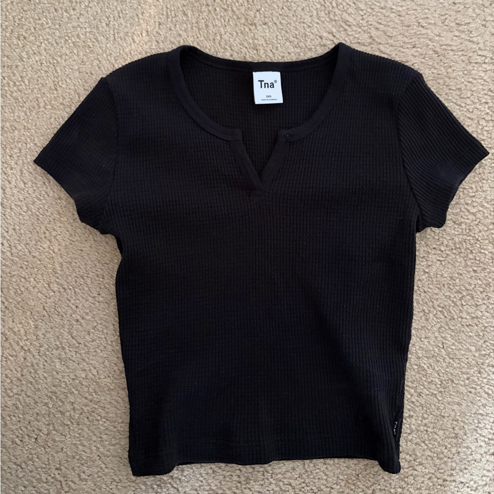 Aritzia Tna Waflle Notch T-Shirt